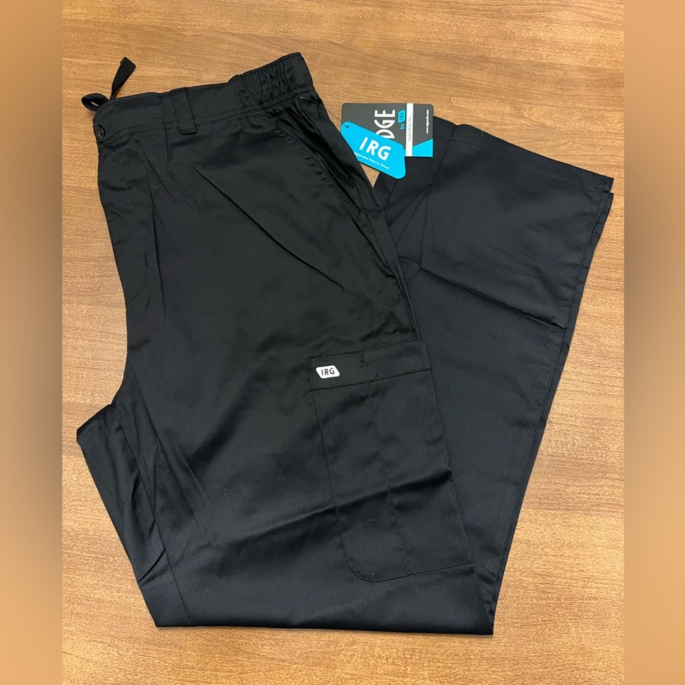 NWT Edge by IRG black men’s scrub pants